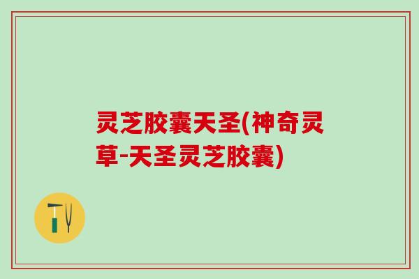 灵芝胶囊天圣(神奇灵草-天圣灵芝胶囊)