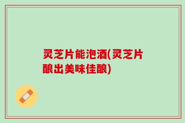灵芝片能泡酒(灵芝片酿出美味佳酿) 灵芝片能泡酒(灵芝片酿出美味佳酿)