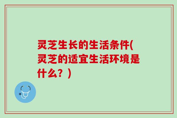 灵芝生长的生活条件(灵芝的适宜生活环境是什么？)