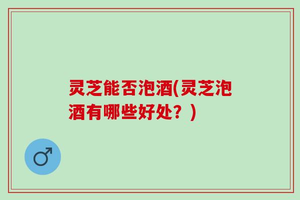 灵芝能否泡酒(灵芝泡酒有哪些好处？)