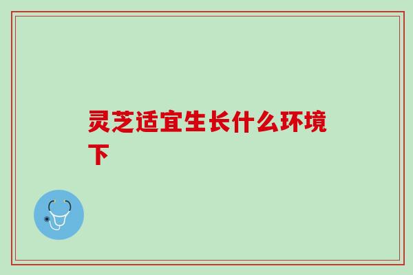 灵芝适宜生长什么环境下