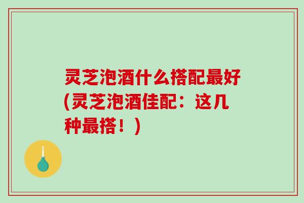 灵芝泡酒什么搭配好(灵芝泡酒佳配:这几种搭!) 灵芝泡酒什么搭配好(灵芝泡酒佳配:这几种搭!)