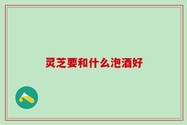 灵芝要和什么泡酒好