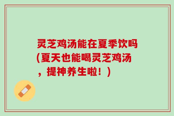 灵芝鸡汤能在夏季饮吗(夏天也能喝灵芝鸡汤，提神养生啦！)
