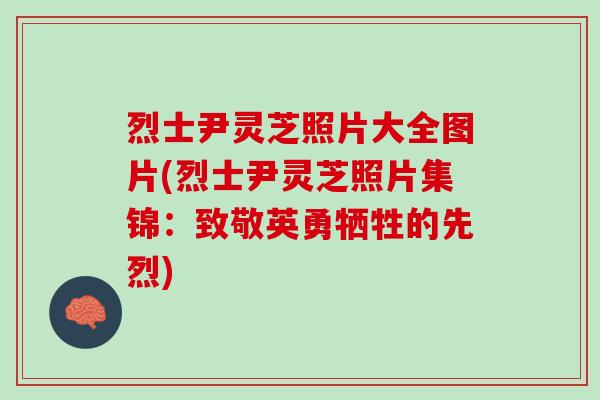 烈士尹灵芝照片大全图片(烈士尹灵芝照片集锦:致敬英勇牺牲的先烈) 烈士尹灵芝照片大全图片(烈士尹灵芝照片集锦:致敬英勇牺牲的先烈)