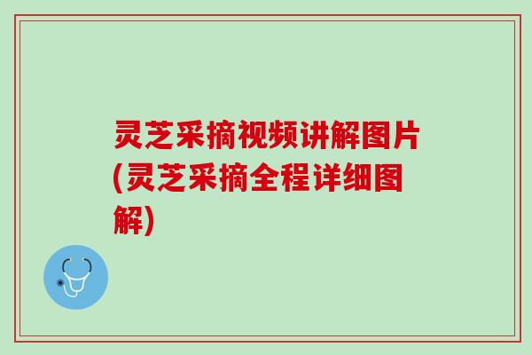 灵芝采摘视频讲解图片(灵芝采摘全程详细图解)