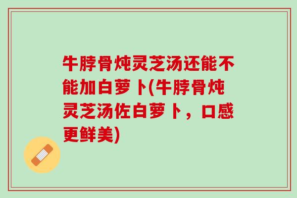牛脖骨炖灵芝汤还能不能加白萝卜(牛脖骨炖灵芝汤佐白萝卜，口感更鲜美)