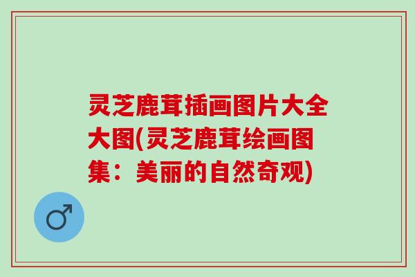 灵芝鹿茸插画图片大全大图(灵芝鹿茸绘画图集：美丽的自然奇观)