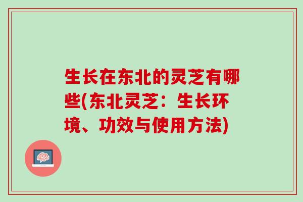 生长在东北的灵芝有哪些(东北灵芝：生长环境、功效与使用方法)