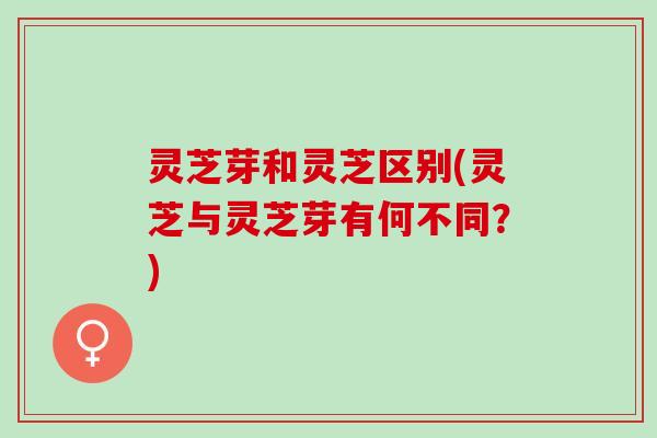 灵芝芽和灵芝区别(灵芝与灵芝芽有何不同？)
