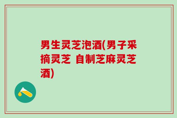 男生灵芝泡酒(男子采摘灵芝 自制芝麻灵芝酒)