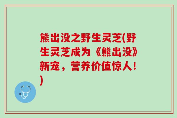 熊出没之野生灵芝(野生灵芝成为《熊出没》新宠,营养价值惊人!) 熊出没之野生灵芝(野生灵芝成为《熊出没》新宠,营养价值惊人!)