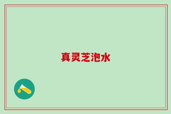 真灵芝泡水