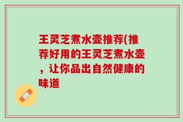王灵芝煮水壶推荐(推荐好用的王灵芝煮水壶，让你品出自然健康的味道
