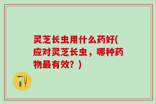 灵芝长虫用什么药好(应对灵芝长虫，哪种药物最有效？)