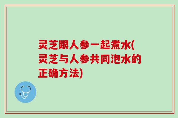 灵芝跟人参一起煮水(灵芝与人参共同泡水的正确方法)