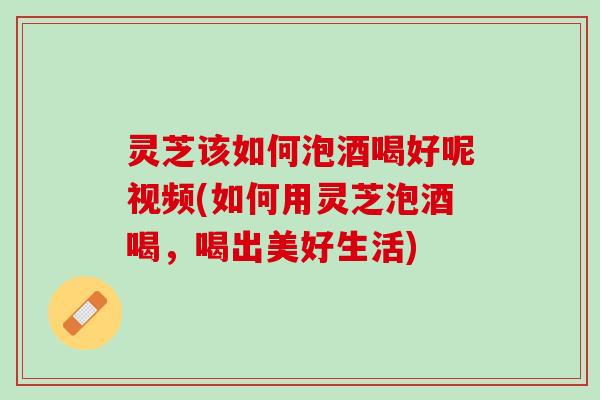 灵芝该如何泡酒喝好呢视频(如何用灵芝泡酒喝，喝出美好生活)