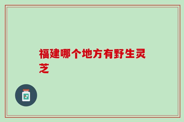 福建哪个地方有野生灵芝