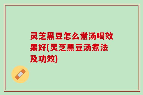 灵芝黑豆怎么煮汤喝效果好(灵芝黑豆汤煮法及功效)