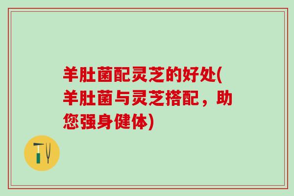 羊肚菌配灵芝的好处(羊肚菌与灵芝搭配，助您强身健体)