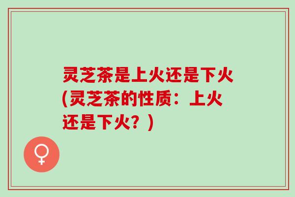 灵芝茶是上火还是下火(灵芝茶的性质：上火还是下火？)