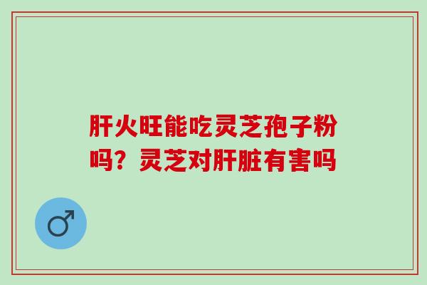肝火旺能吃灵芝孢子粉吗？灵芝对肝脏有害吗