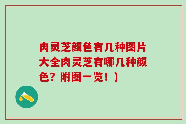 肉灵芝颜色有几种图片大全肉灵芝有哪几种颜色?附图一览!) 肉灵芝颜色有几种图片大全肉灵芝有哪几种颜色?附图一览!)