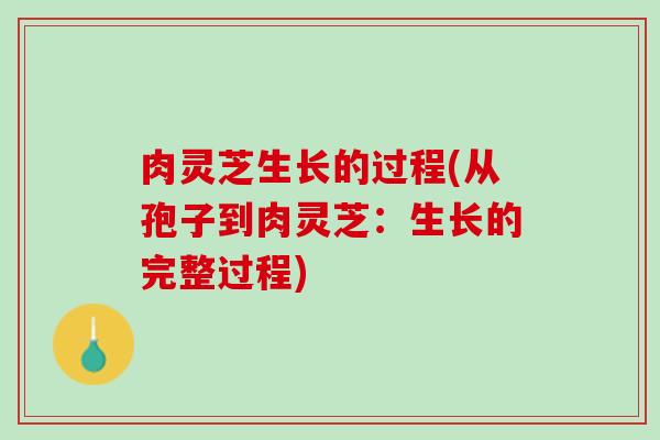 肉灵芝生长的过程(从孢子到肉灵芝：生长的完整过程)