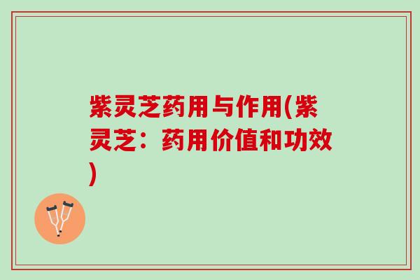 紫灵芝药用与作用(紫灵芝：药用价值和功效)