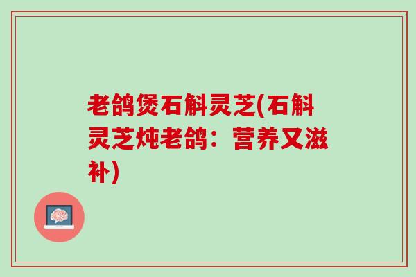 老鸽煲石斛灵芝(石斛灵芝炖老鸽：营养又滋补)