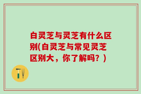 白灵芝与灵芝有什么区别(白灵芝与常见灵芝区别大，你了解吗？)