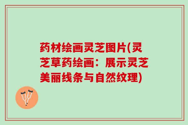 药材绘画灵芝图片(灵芝草药绘画：展示灵芝美丽线条与自然纹理)