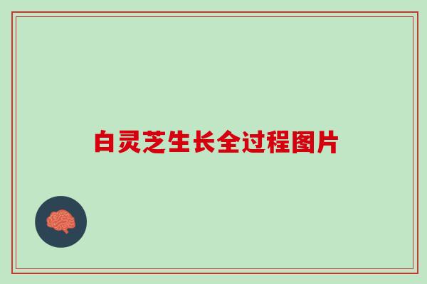 白灵芝生长全过程图片 白灵芝生长全过程图片
