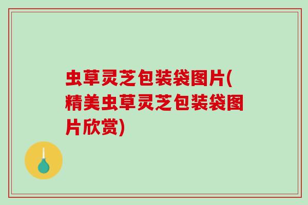 虫草灵芝包装袋图片(精美虫草灵芝包装袋图片欣赏)