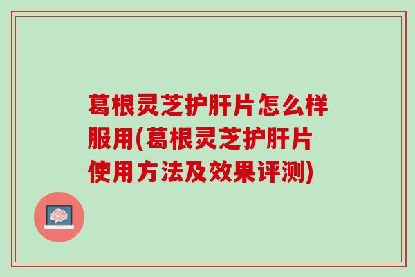 葛根灵芝护肝片怎么样服用(葛根灵芝护肝片使用方法及效果评测)