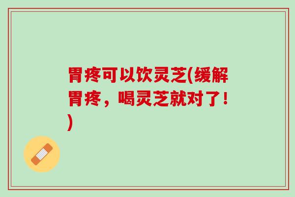 胃疼可以饮灵芝(缓解胃疼,喝灵芝就对了!) 胃疼可以饮灵芝(缓解胃疼,喝灵芝就对了!)