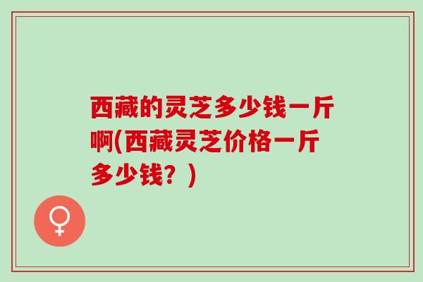 西藏的灵芝多少钱一斤啊(西藏灵芝价格一斤多少钱？)