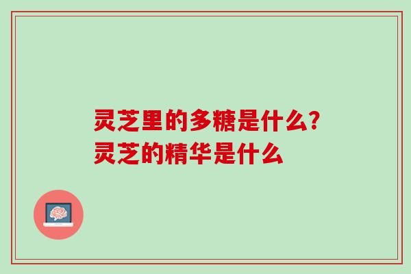 灵芝里的多糖是什么？灵芝的精华是什么