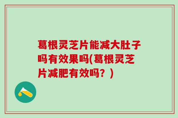 葛根灵芝片能减大肚子吗有效果吗(葛根灵芝片减肥有效吗？)