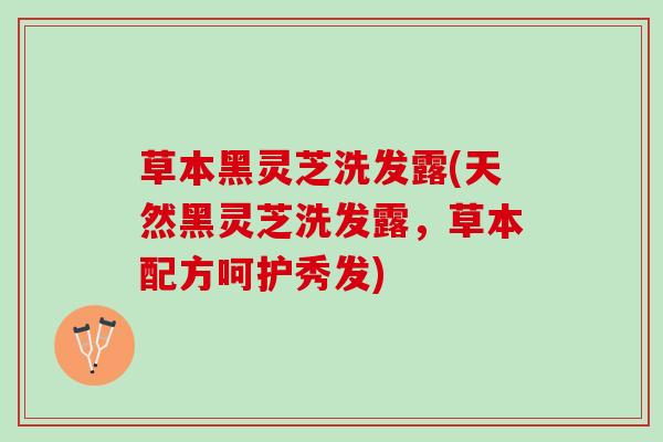 草本黑灵芝洗发露(天然黑灵芝洗发露，草本配方呵护秀发)