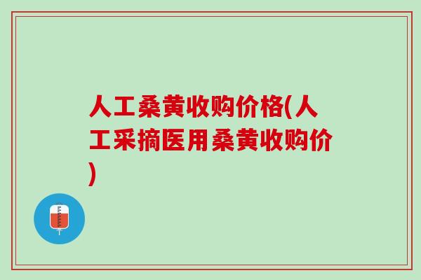人工桑黄收购价格(人工采摘医用桑黄收购价)