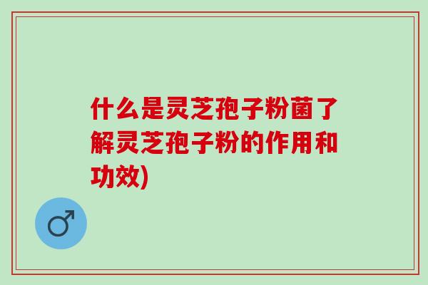 什么是灵芝孢子粉菌了解灵芝孢子粉的作用和功效)