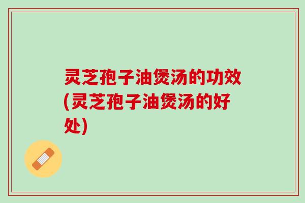灵芝孢子油煲汤的功效(灵芝孢子油煲汤的好处)