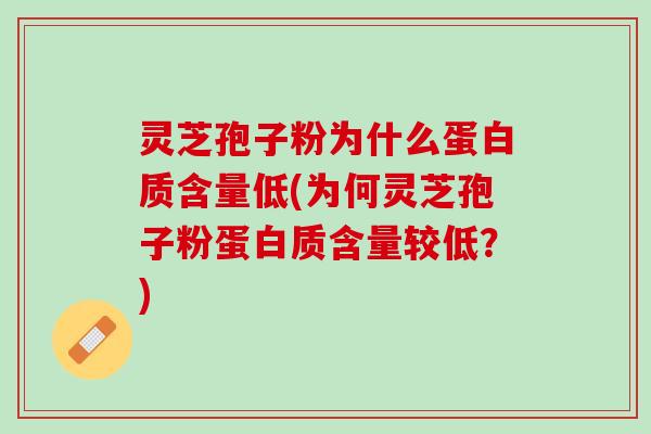 灵芝孢子粉为什么蛋白质含量低(为何灵芝孢子粉蛋白质含量较低？)