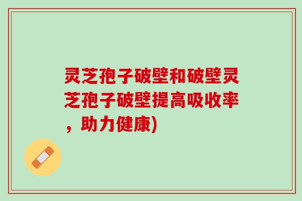 灵芝孢子破壁和破壁灵芝孢子破壁提高吸收率，助力健康)