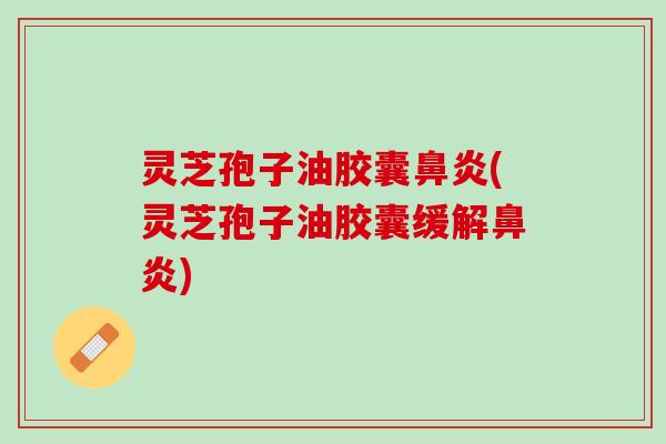 灵芝孢子油胶囊鼻炎(灵芝孢子油胶囊缓解鼻炎)