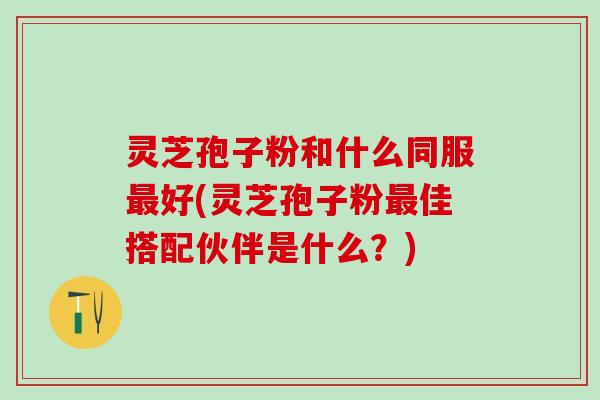 灵芝孢子粉和什么同服最好(灵芝孢子粉最佳搭配伙伴是什么？)