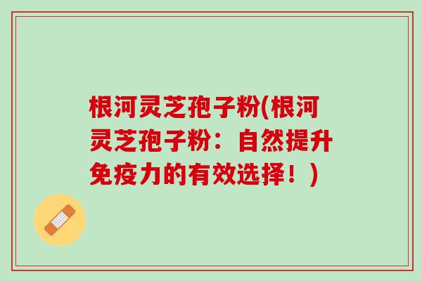 根河灵芝孢子粉(根河灵芝孢子粉:自然提升免疫力的有效选择!) 根河灵芝孢子粉(根河灵芝孢子粉:自然提升免疫力的有效选择!)