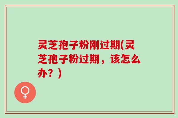 灵芝孢子粉刚过期(灵芝孢子粉过期，该怎么办？)