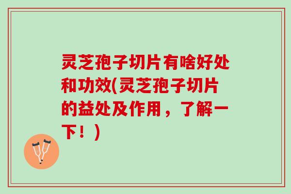 灵芝孢子切片有啥好处和功效(灵芝孢子切片的益处及作用，了解一下！)